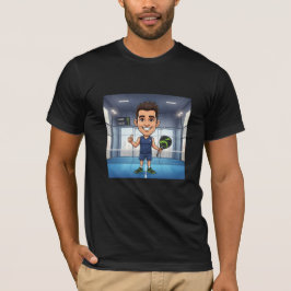 Camiseta Caricatura de dibujos animados de jugador de remo 