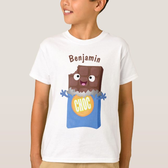Camiseta Caricatura de dibujos animados de un dulce chocola (Anverso)