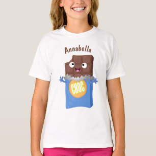 Camiseta Caricatura de dibujos animados de un dulce chocola
