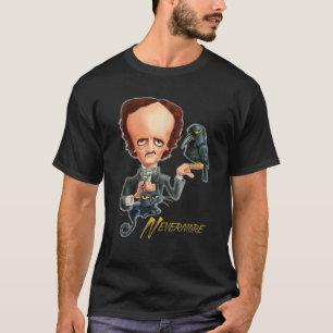 Camiseta Caricatura de Edgar Allan Poe Disfraz Fácil de Hal