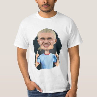 Camiseta Caricatura de Erling Haaland