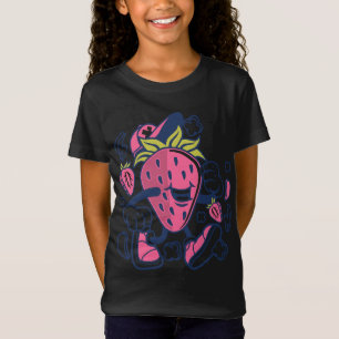 Camiseta Caricatura de fruta de fresa Gracioso