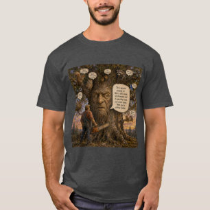 Camiseta Caricatura de inquilinos de condominio de árboles: