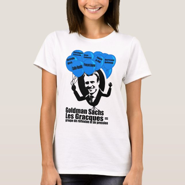 Camiseta Caricatura de MACRON - Elecciones Francia 2017 - W (Anverso)