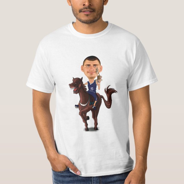 Camiseta Caricatura de Nikola Jokic (Anverso)