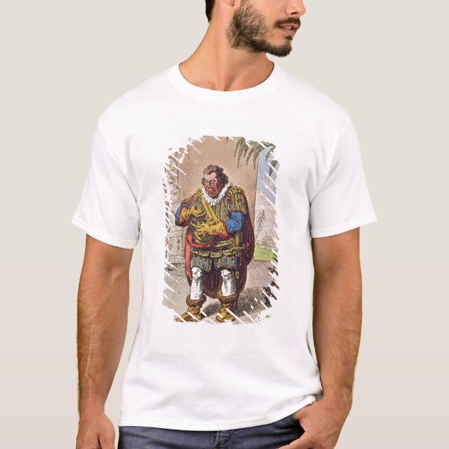 Camiseta Caricatura de Pizarro que comtempla (Anverso)