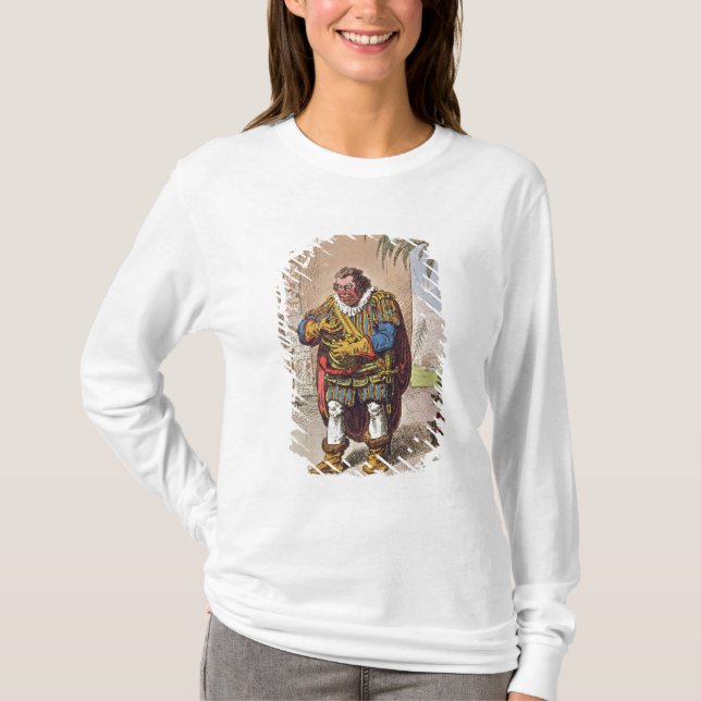 Camiseta Caricatura de Pizarro que comtempla (Anverso)