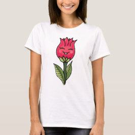 Camiseta Caricatura de resorte de flor mate