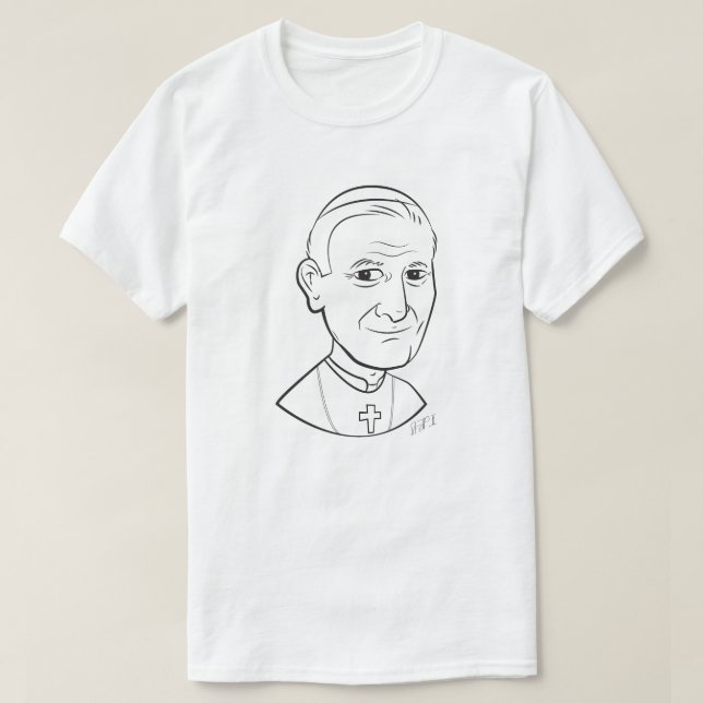 Camiseta Caricatura de San Juan Pablo II (Diseño del anverso)