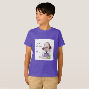 Camiseta Caricatura de Shakespeare y chicos con cita de La 