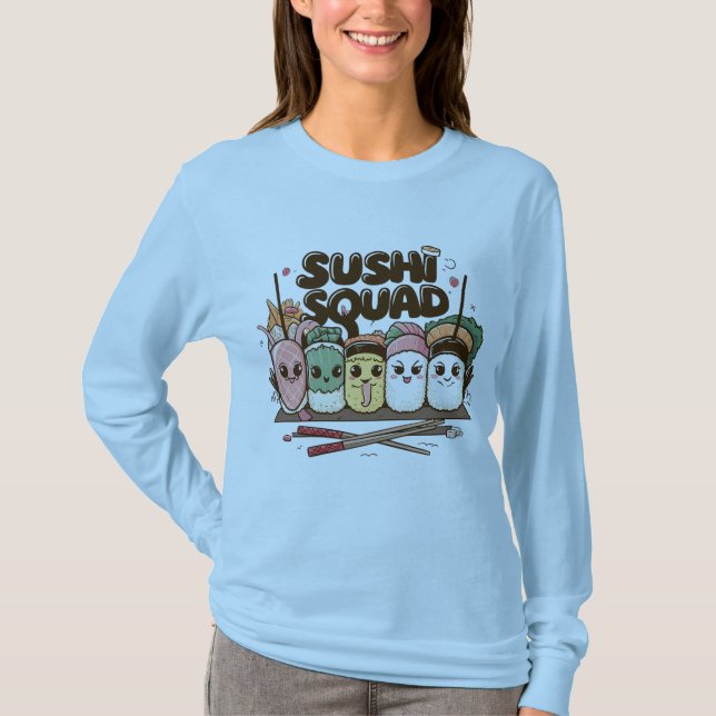 Camiseta Caricatura de sushi (Anverso)