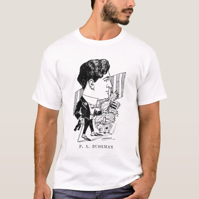 Camiseta Caricatura del actor de la película muda de (Anverso)