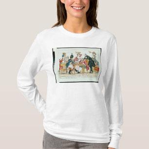Camiseta Caricatura del ajedrez que juega de Louis XVI