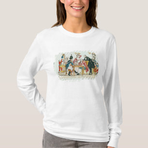 Camiseta Caricatura del ajedrez que juega de Louis XVI
