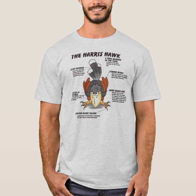 Camiseta Caricatura del Halcón de Harris (Anverso)