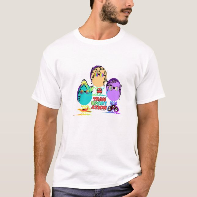 Camiseta Caricatura del humor del TRANSPORTE (Anverso)