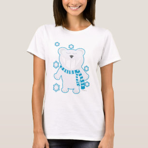 Camiseta Caricatura del oso polar divertido