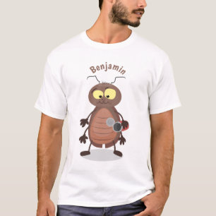 Camiseta Caricatura divertida de una cucaracha linda