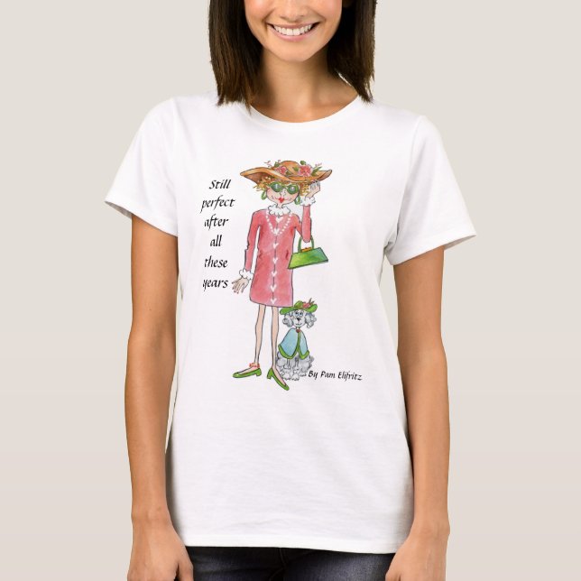 Camiseta Caricatura femenina perfecta (Anverso)