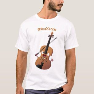 Camiseta Caricatura musical divertida en violín