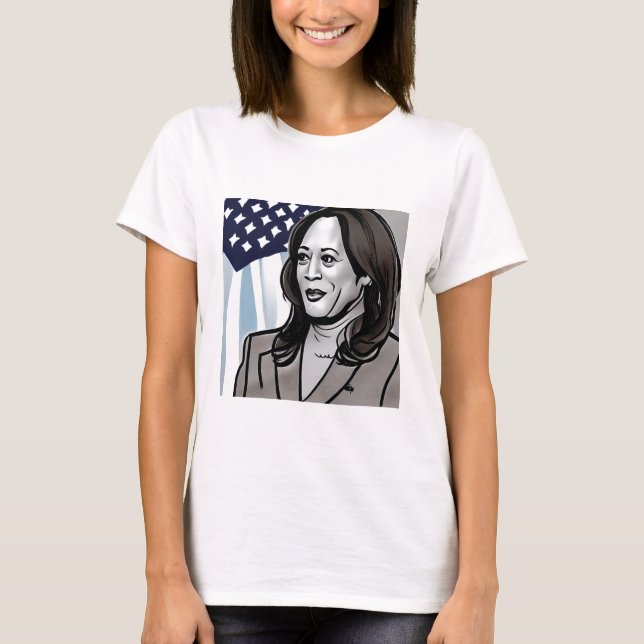 Camiseta Caricatura política de Kamala Harris (Anverso)