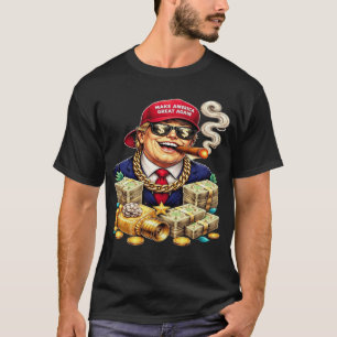 Camiseta Caricatura satírica de multimillonario MAGA — Arte
