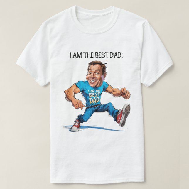 Camiseta Caricatura Yo soy el mejor papá para el Día del Pa (Diseño del anverso)