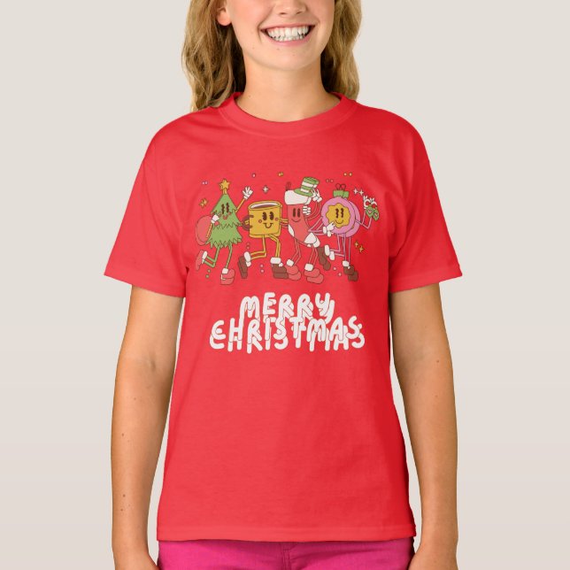 Camiseta Caricaturas de Navidades bailarines (Anverso)
