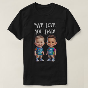 Camiseta Caricaturas de niños personalizados "te queremos p