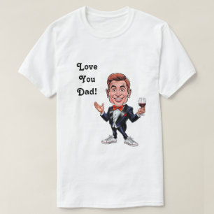Camiseta Caricaturas de personalizado papá e hijo para el D