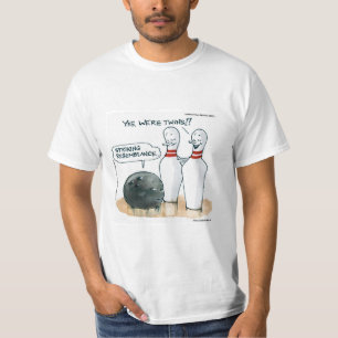 Camiseta Caricaturas divertidas de bolos de Rick London