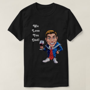 Camiseta Caricaturas personalizados "te amamos papá"