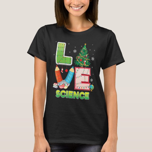 Camiseta Cariño Ciencia El Árbol De Navidad El Sudor Estudi (Anverso)