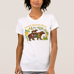 Camiseta Cariño dulce mamá del oso y bebé