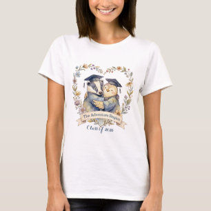Camiseta Cariñoso Abrazo de Graduación de Tejón y Pingüino