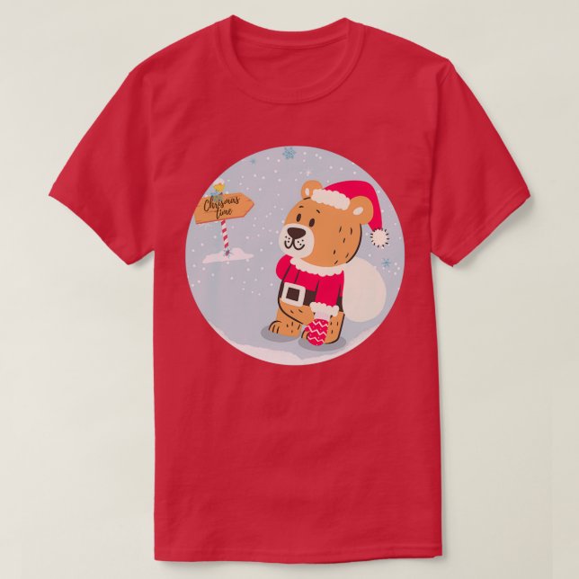 Camiseta Carismas Oso con regalos para ti lindo Navidad (Diseño del anverso)
