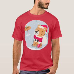 Camiseta Carismas Oso con regalos para ti lindo Navidad