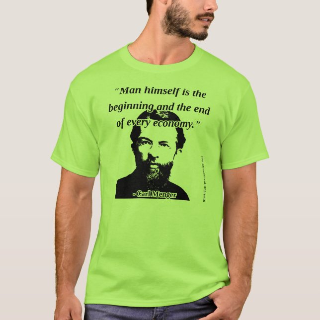 Camiseta Carl Menger - hombre y economía (Anverso)