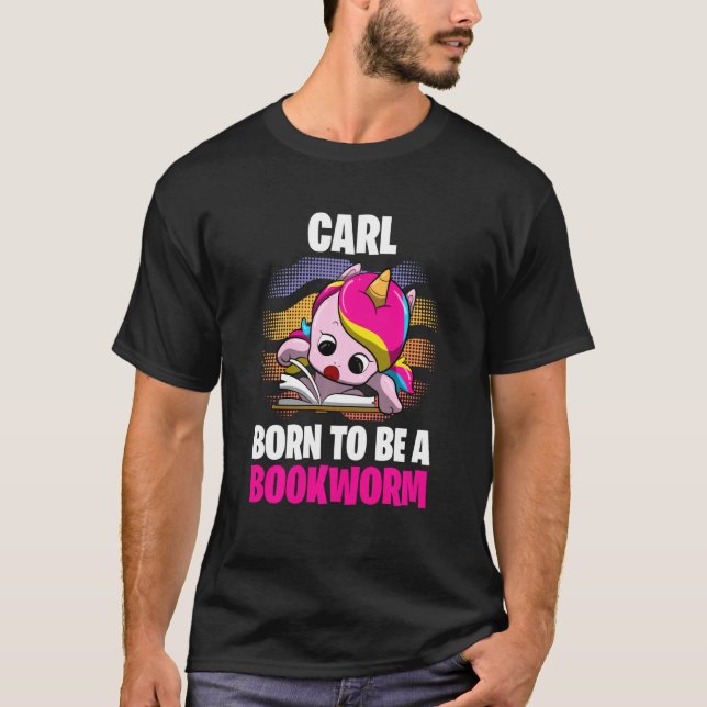 Camiseta Carl Nació Para Ser Un Bookworm Personalizado (Anverso)