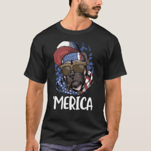Camiseta Carlino Americano Usa 4 De Julio Patriótico Rojo B