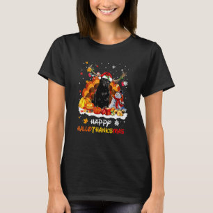 Camiseta Carlino negro feliz Hallothanksmas