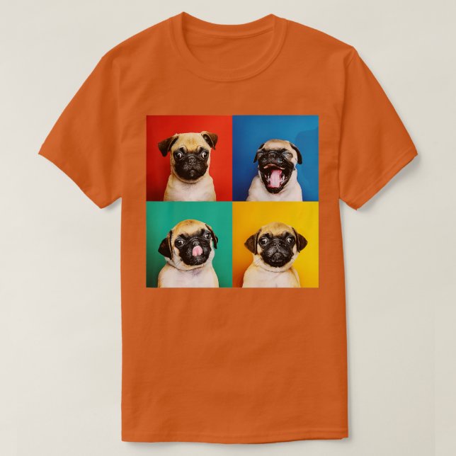 Camiseta Carlino por los amantes de los perros (Diseño del anverso)