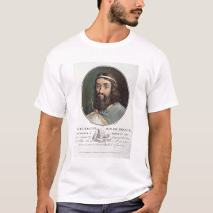 Camiseta Carlomagno (747-814), rey de Francia, grabó cerca