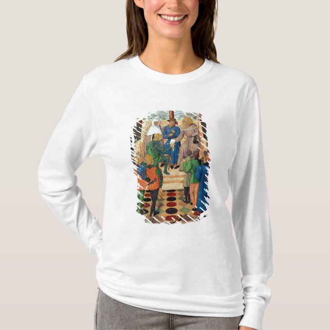 Camiseta Carlos VII dando un documento a Juana de Arco (Anverso)