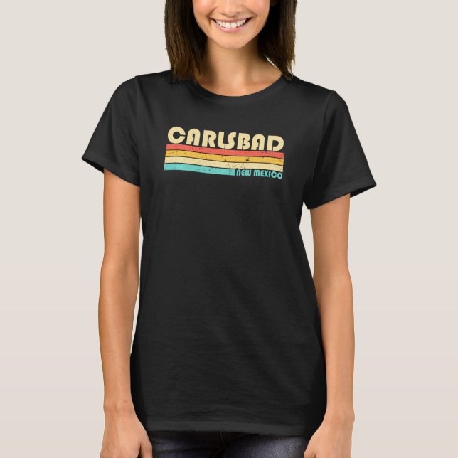 Camiseta Carlsbad Nm New Mexico Funny City Home Roots Retro (Anverso)