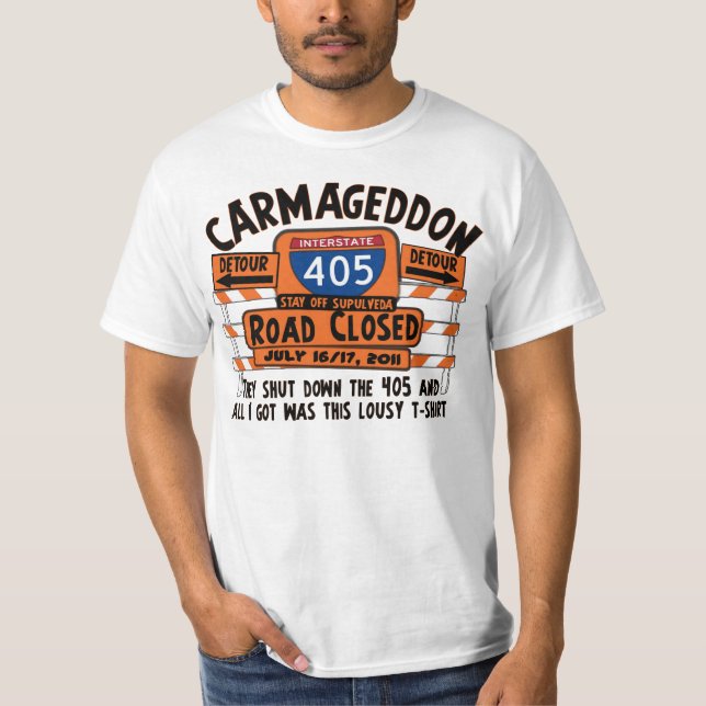Camiseta Carmageddon - 405 - camino cerrado (Anverso)