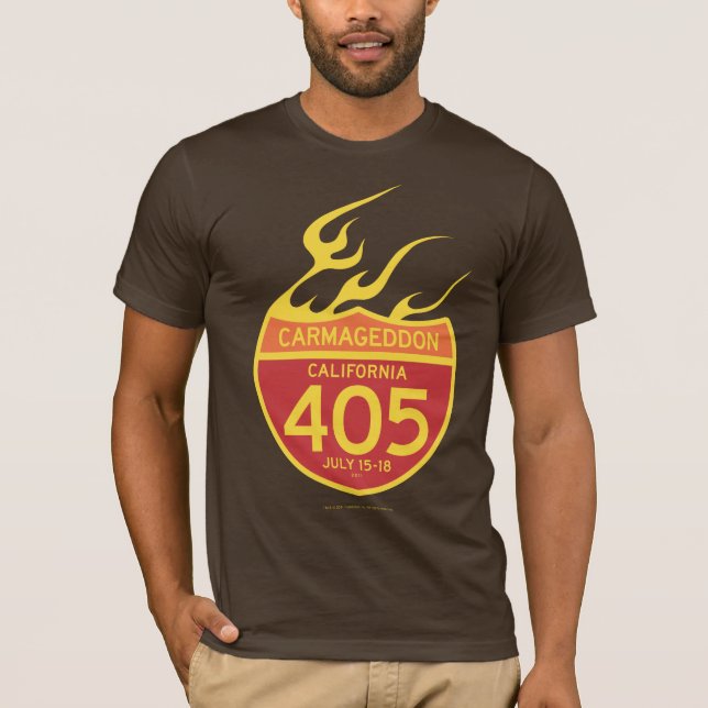Camiseta CARMAGEDDON 405 en el fuego (Anverso)