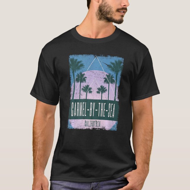 Camiseta Carmel by Sea California CA Vaporwave (Anverso)