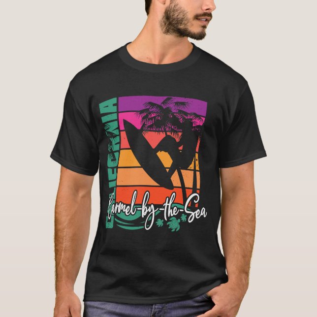 Camiseta Carmel By Sea California Retro Sunset Beach So (Anverso)