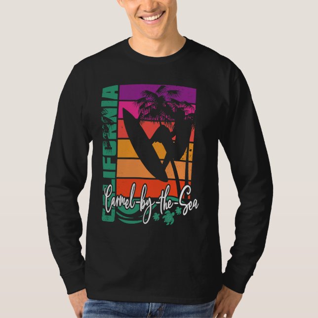 Camiseta Carmel By The Sea California Retro Sunset Beach So (Anverso)